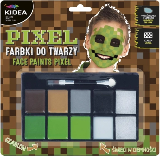 Sada barev na obličej Kidea Minecraft Pixel - 1 kus