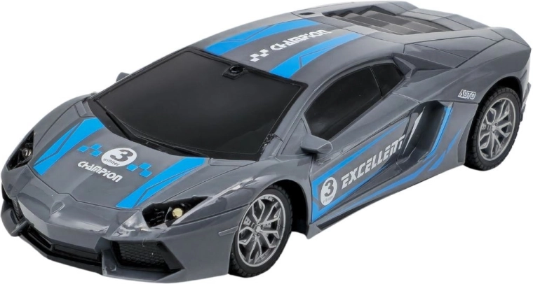 Sportovní auto na dálkové ovládání šedo-modré - 1 kus