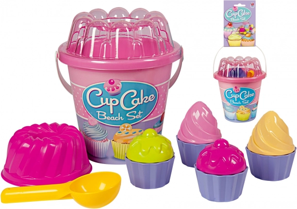 Androni sada na písek dortíky – střední – Růžová