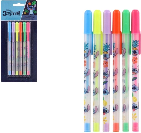 Disney Stitch sada gelových per - 6 ks