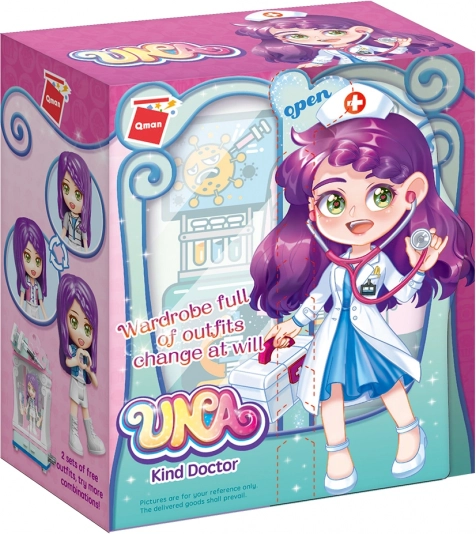 QMAN UNA Series šatní skříň – doktorka stavebnice pro děti