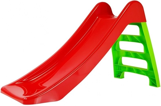 Zahradní dětská skluzavka zeleno‑červená