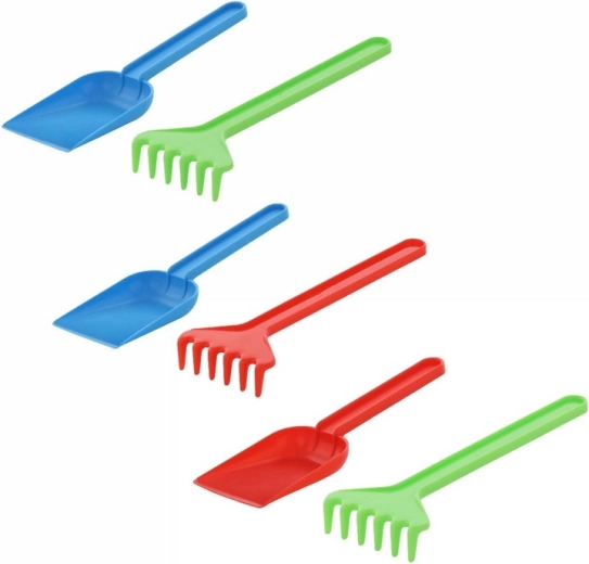 Sada na písek s lopatkou a hráběmi 18 cm