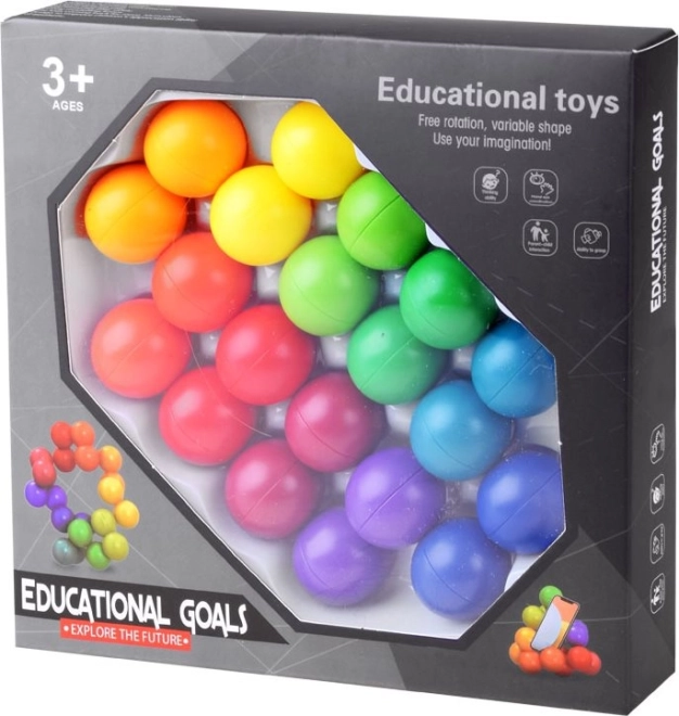 Edukační logická skládačka z barevných kuliček