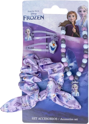 Dětská sada doplňků Disney Frozen – sponky, gumička a náhrdelník