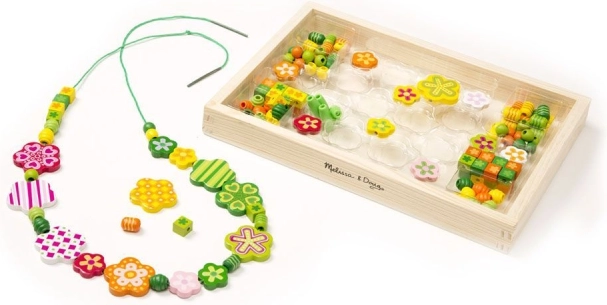 Zielony korálkový set Kwiatuszki