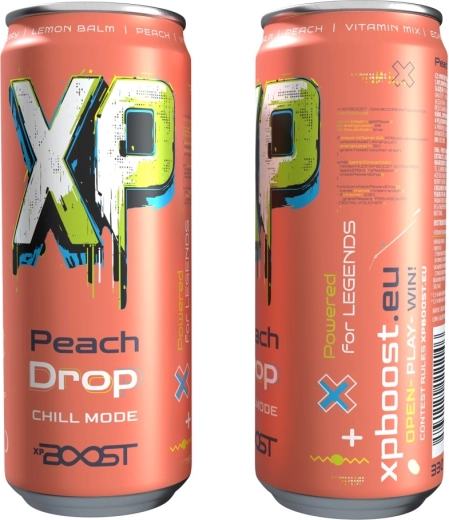 XP BOOST drink dětský bylinný nápoj peach drop 330 ml - 1 kus