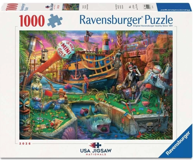 Ravensburger puzzle USA jigsaw nationals: Pirátský minigolf 1000 dílků