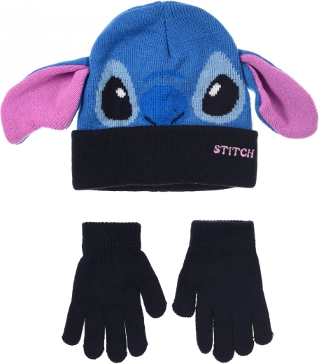 Dětská čepice a rukavice Lilo a Stitch – Velikost: 52