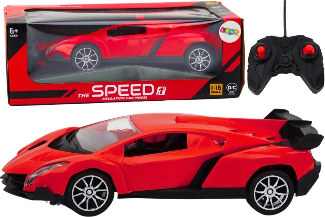 RC Auto 1:16 červený sportovní vůz na dálkové ovládání