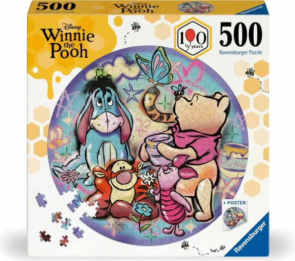 Ravensburger kulaté puzzle Medvídek Pú 500 dílků