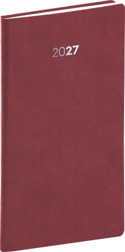 Notique kapesní diář Balakon 2027 bordó 9 × 15,5 cm