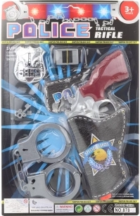 Policejní sada pro děti s pistolí, pouty a odznakem