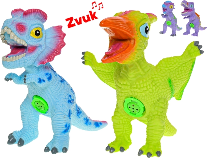 Interaktivní dinosaurus na baterie 18–21 cm se zvuky