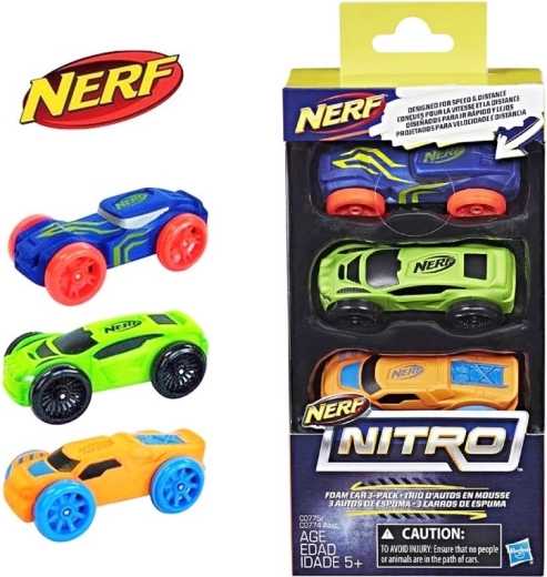 Nerf Nitro autíčka – sada 3 kusů