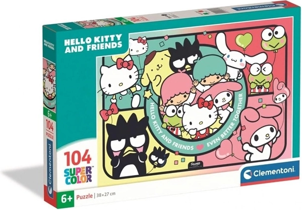 Clementoni puzzle SuperColor Hello Kitty a přátelé 104 dílků