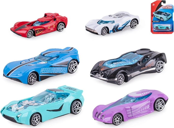 Kovové závodní autíčko 8 cm s volným chodem