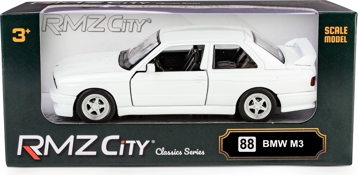 Kovový model auta RMZ City BMW M3 E30 1:32 bílý
