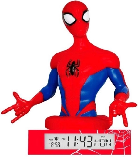 3D lampička s budíkem Spider-Man