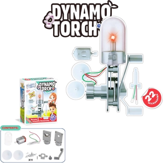 vzdělávací stavebnice dynamo s LED světlem