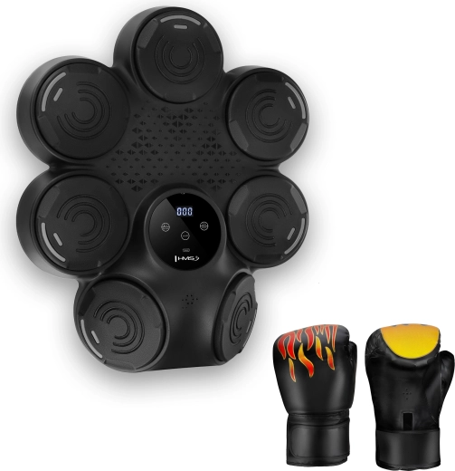 Elektronický boxerský terč HMS TB30 s LED a Bluetooth, včetně rukavic