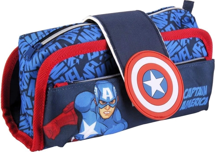 Penál Avengers Captain America na suchý zip