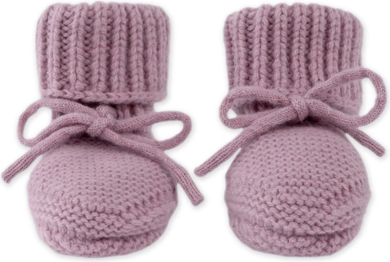 Lodger merino capáčky mauve (6–12 měsíců)