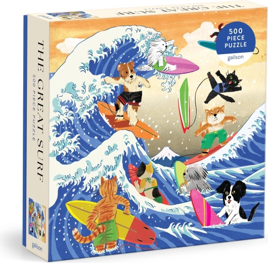 Galison čtvercové puzzle Velká vlna – 500 dílků