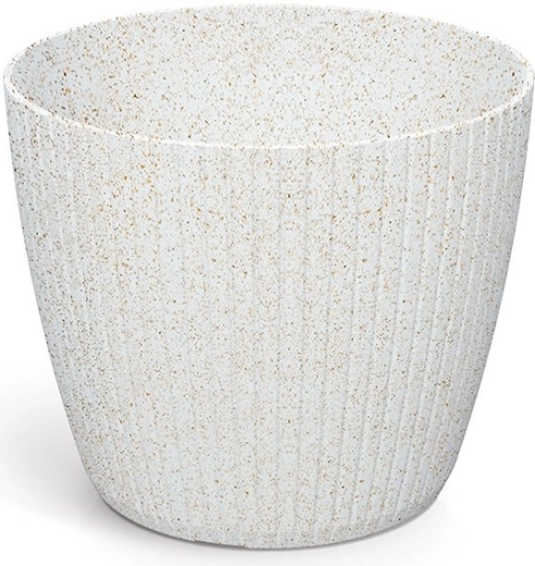 Květináč Lamia Eco Wood 15,8 cm bílý