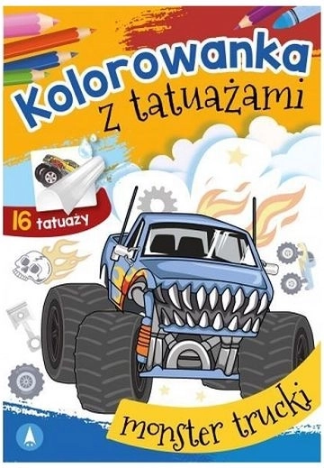 Mototattoo Monster trucky – omalovánky a smývatelné tetování