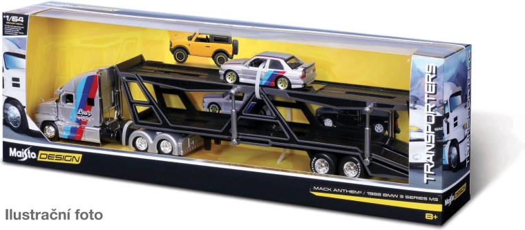 Maisto design transporters přepravník s autíčkem 1:64