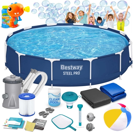 Zahradní rámový bazén 366 × 76 cm BESTWAY Steel Pro 16v1