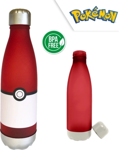 Pokémon láhev na pití Pokéball 650 ml (soft touch), červená - 1 kus