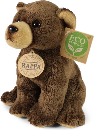 Plyšový hnědý medvídek 15 cm ECO FRIENDLY RAPPA