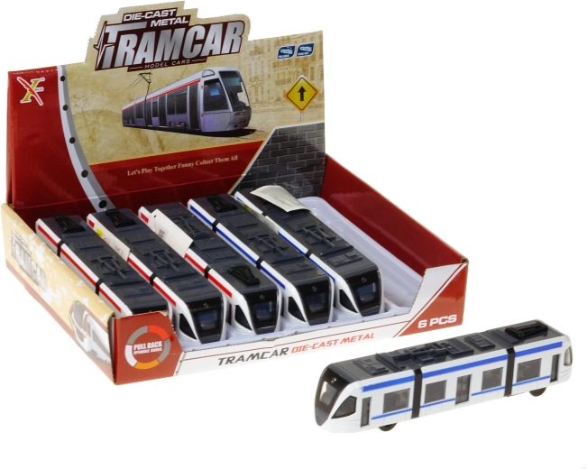 Kovová tramvaj se světlem a zvukem - 1 kus