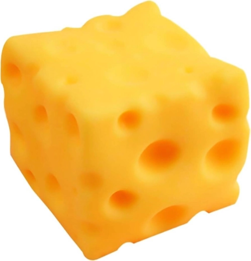 Žlutý mačkací antistresový sýr 10 cm - 1 kus