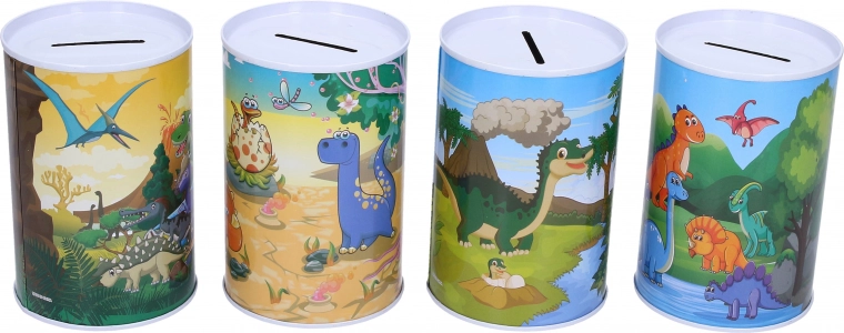 Pokladnička s motivem dinosaurů 7 × 10,5 cm