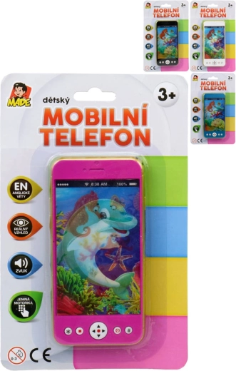 Dětský dotykový mobilní telefon se zvukem v angličtině 14 cm - 1 kus