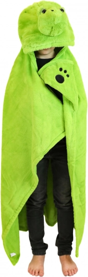 Cozy Noxxiez hřejivá dětská deka s kapucí Želva