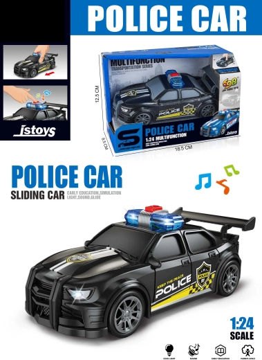 Policejní auto se světelnými a zvukovými efekty 16 cm