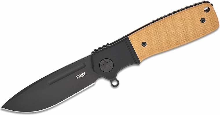 CRKT Homefront Compact kapesní nůž 7,3 cm, černý/oranžový, hliník a G10