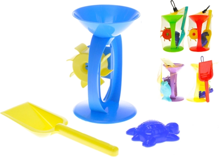 Sada na písek s mlýnkem, lopatkou a formičkou (3 ks)