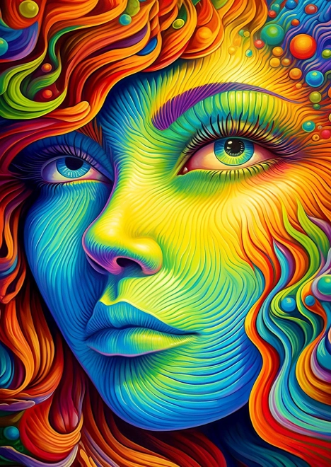 Užijte si Malovaná slečna puzzle 1000 dílků