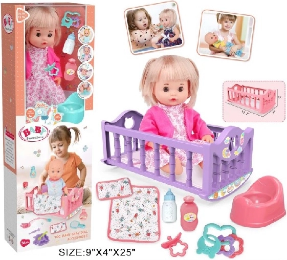 Baby Sweet Love panenka miminko s kolébkou