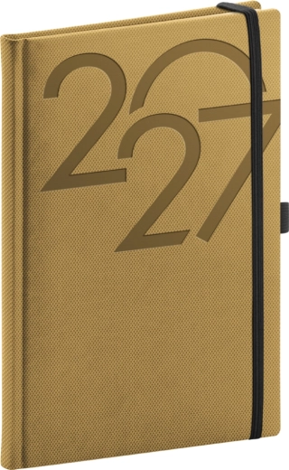 NOTIQUE týdenní diář Ajax 2027 zlatý 15 × 21 cm