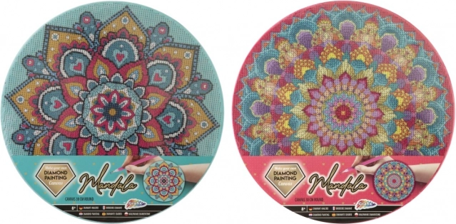 Grafix diamantové malování na rámu – mandala tyrkysová 30 cm