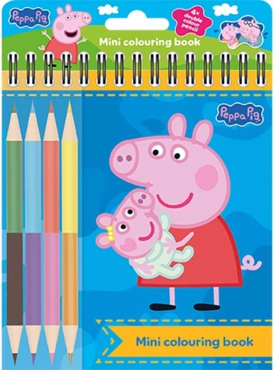 Mini omalovánky s pastelkami Prasátko Peppa