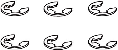 E-klip 7 mm pro Voltage a Major, 6 ks