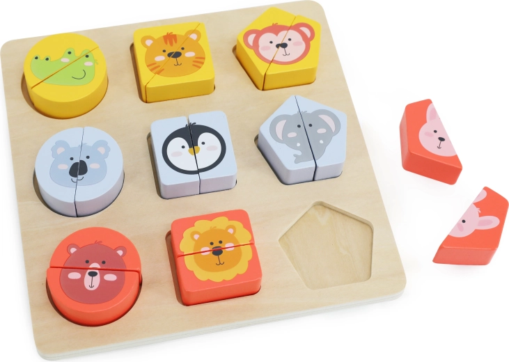 Babu dřevěné puzzle Safari pro nejmenší