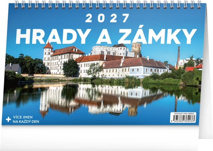 Notique stolní kalendář Hrady a zámky 2027 (23,1 × 14,5 cm)